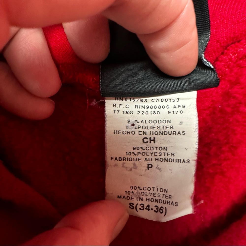 THRASHER Skateboard Magazine Red Crop Sweatshirt Hoodie Size Small Streetwear - Picture 12 of 13